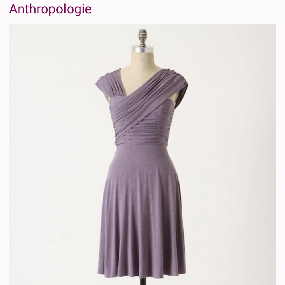 Plenty Tracy Reese Anthro Elegant Lavender Draped Dress - Picture 2 of 7